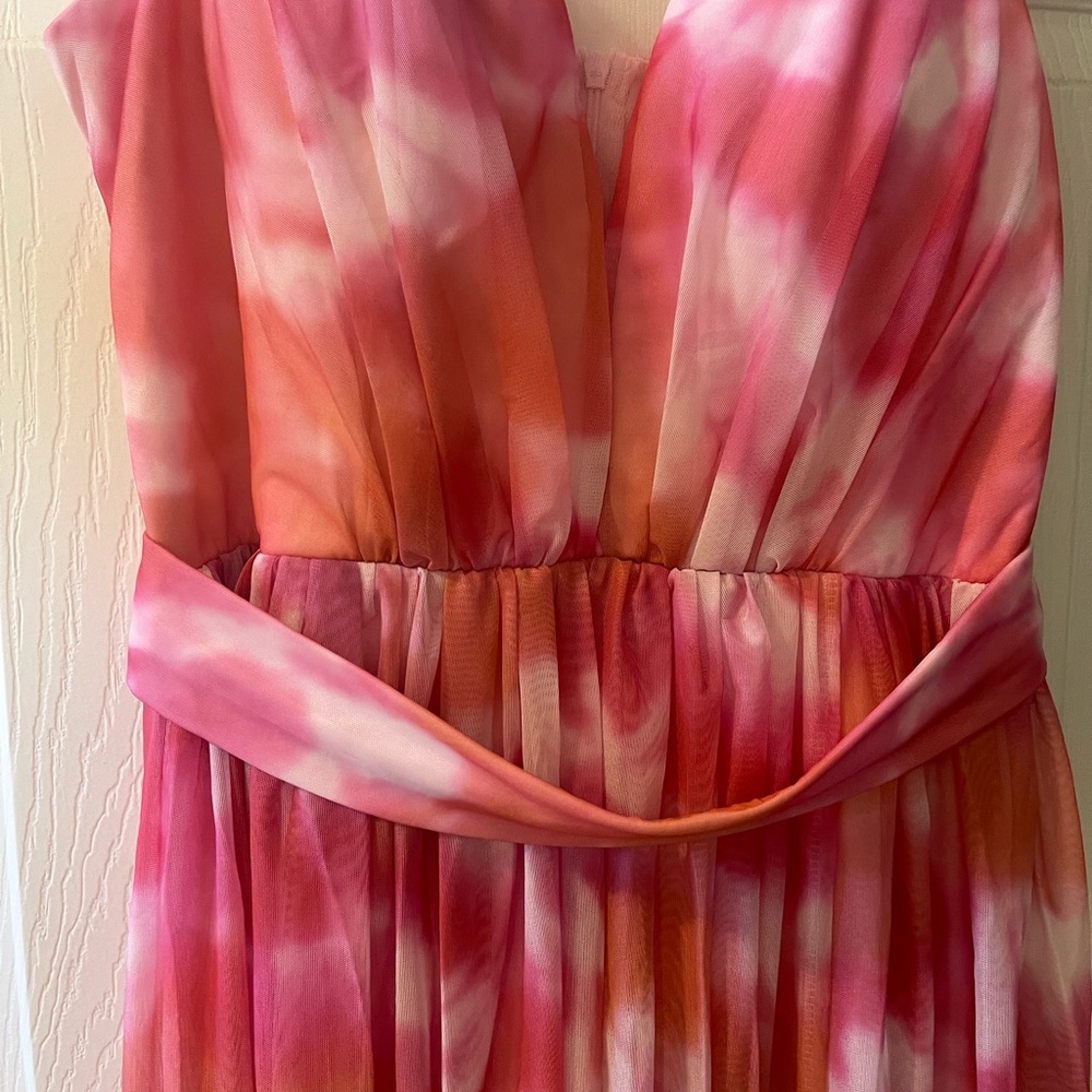 Pink and Orange Tie-Dye Dress